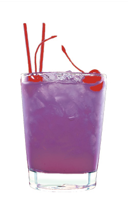 purple cocktail for signature drink wedding