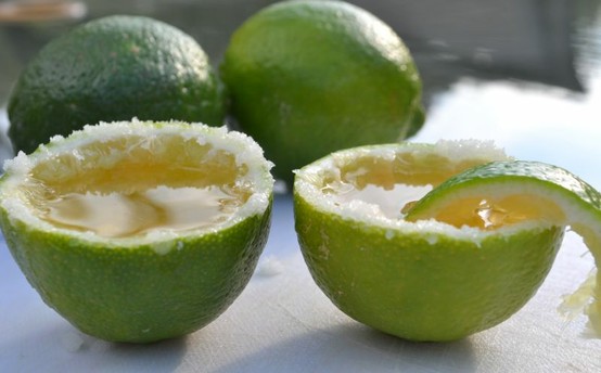 Margaritas served in Limes