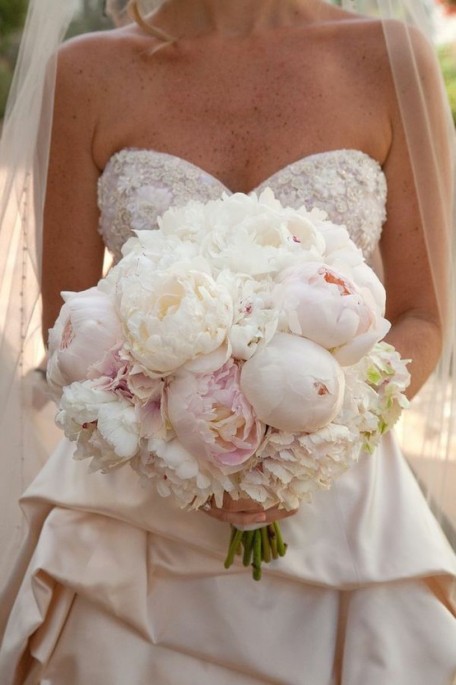 Hydrangea and Peony Wedding Bouquet