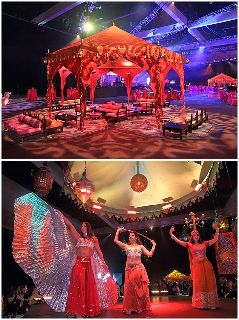 belly dancers for wedding with themed tent