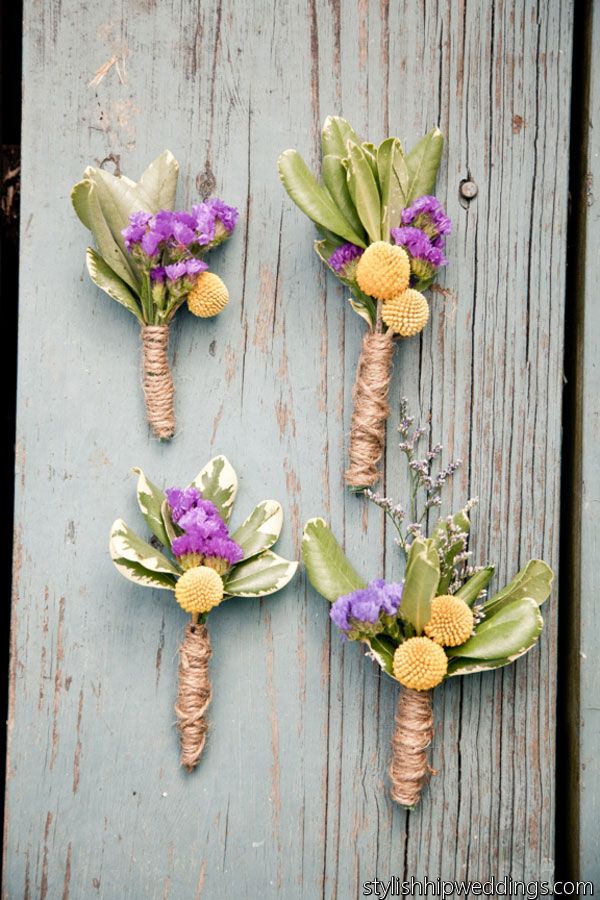 Rustic Billy Ball Boutonniere