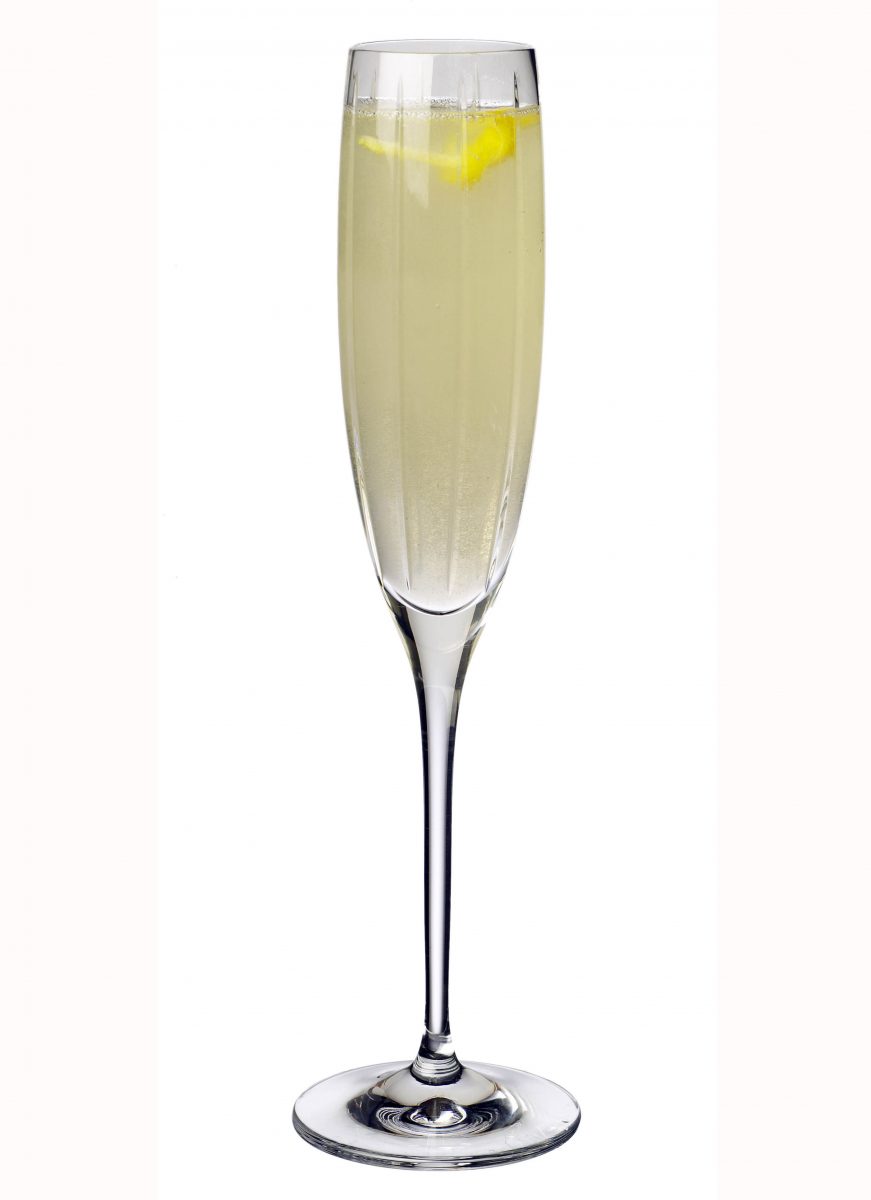 signature cocktail drink for wedding bride groom champagne