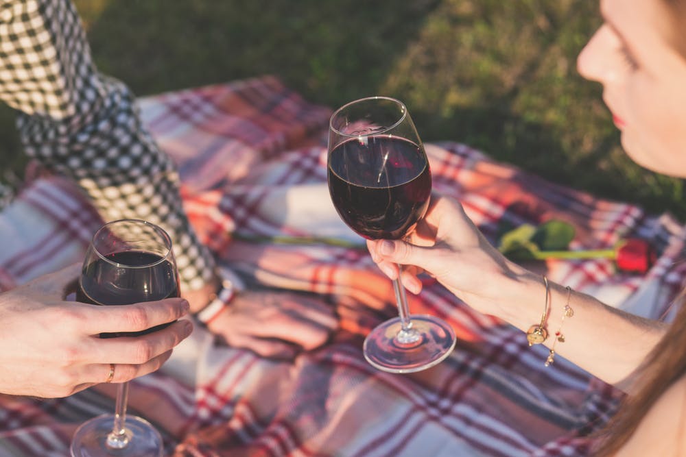 vineyard picnic proposal wedding engagement